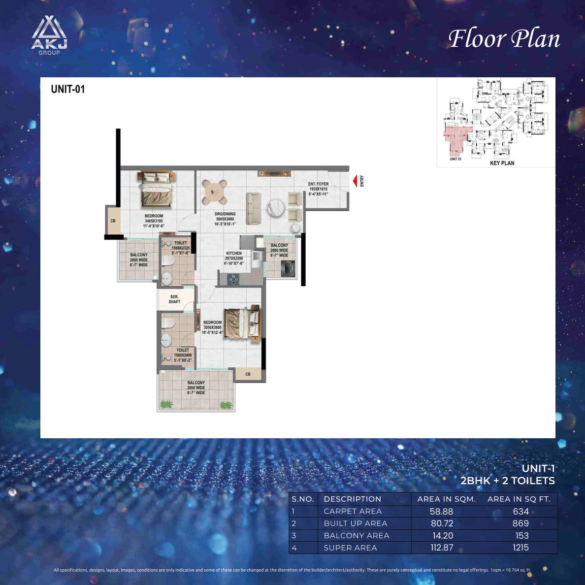 1215 sq ft floor plan